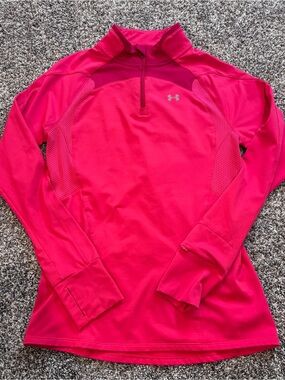 Under Armour Women's Bright Pink Quarter-Zip Performance Pullover